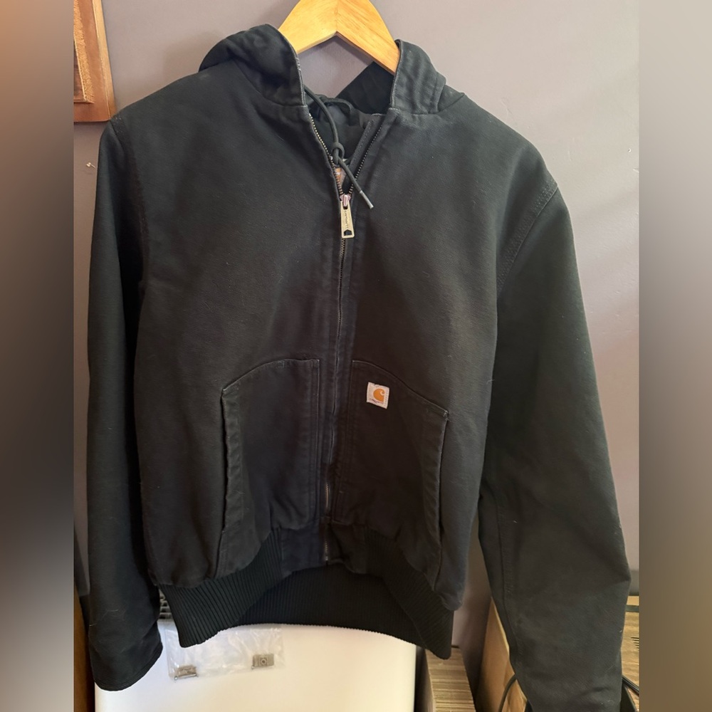 Carhartt Women’s Black Hooded Jacket Med 8-10